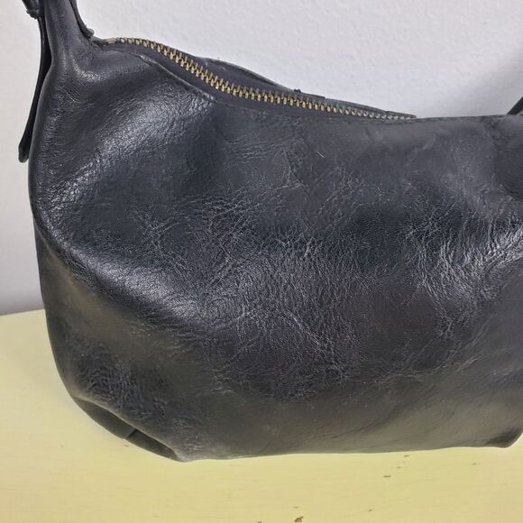 Women's Vintage Black Leather Purse - Picture 3 of 12